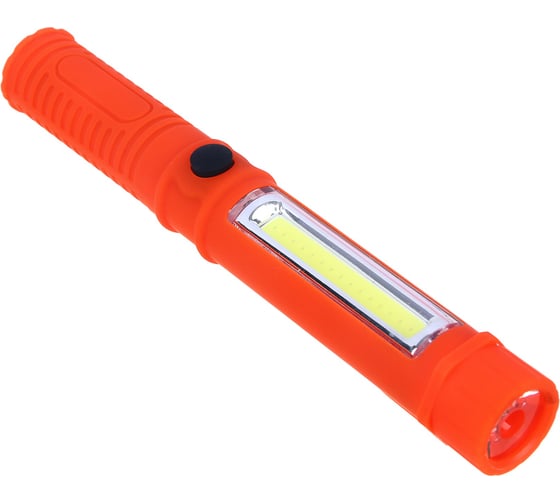 Фонарь ЕРМАК  1 COB + 1 LED, 3Вт + 1Вт, 3xAAA, 16см, резино-пластик, 2 режима 224-002
