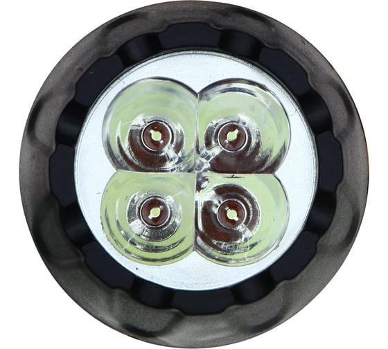 Фонарь аккумуляторный ЕРМАК 4 ярк. LED, вилка 220В, пластик, 13x5,3 см 198-074