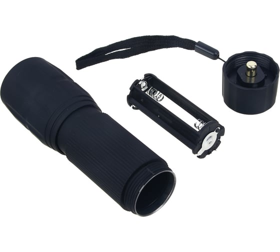 Фонарь ЕРМАК с фокусировкой 0,75 Вт LED, 3xAAA, резинопластик, 11,5х3 см 198-022