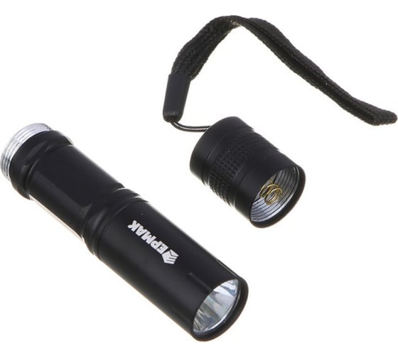 Фонарь металлический ЕРМАК 1 LED, 1хAA, 2x9,4см, алюминий 224-106