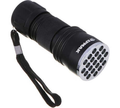Фонарь металлический ЕРМАК 21 LED, 3хAAA, 9,2x3,6см, алюминий 224-027