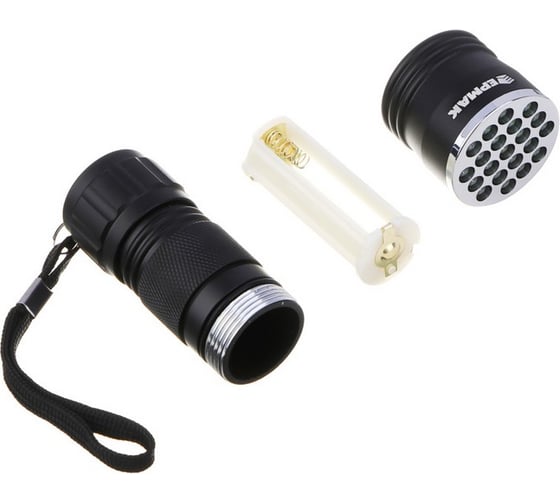 Фонарь металлический ЕРМАК 21 LED, 3хAAA, 9,2x3,6см, алюминий 224-027