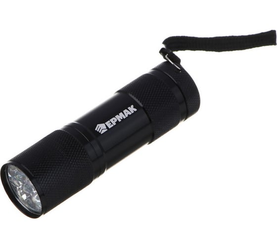Фонарь металлический ЕРМАК 9 LED, 3хAАA, 9x2,6см, алюминий 224-102 1