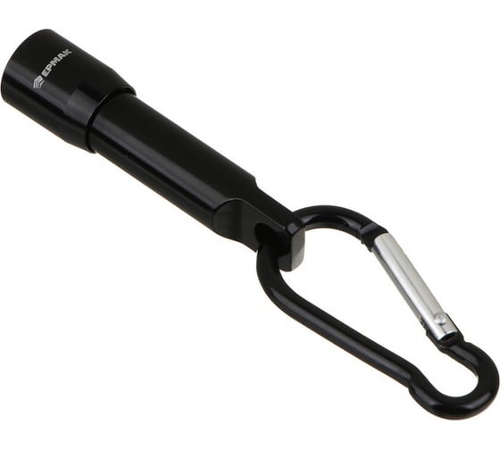 Фонарик-брелок ЕРМАК с карабином, 1 LED, 1 режим, 4xLR41, 6,1x1,4см 226-003