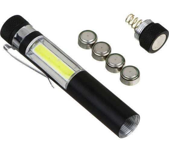 Фонарь на магните ЕРМАКс клипсой для крепления, СОВ, 4xLR44, 10x1,6см 224-006