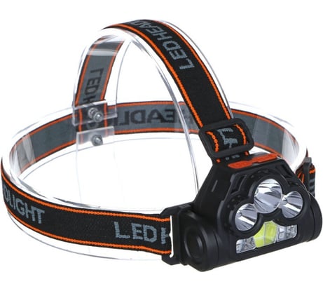 Фонарь налобный ЕРМАК XPE+LED, 6 режимов, 600мАч 221-086