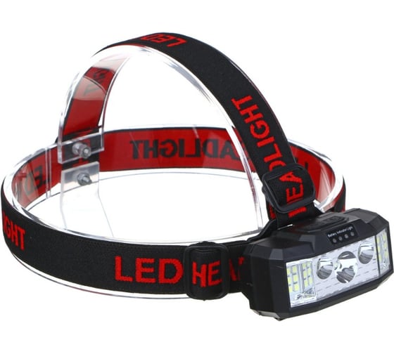 Фонарь налобный ЕРМАК XPE+LED, 6 режимов, съемный аккумулятор 800мАч 221-085 1