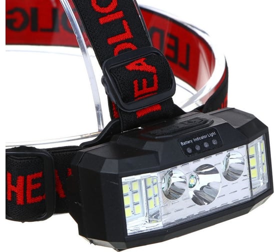 Фонарь налобный ЕРМАК XPE+LED, 6 режимов, съемный аккумулятор 800мАч 221-085