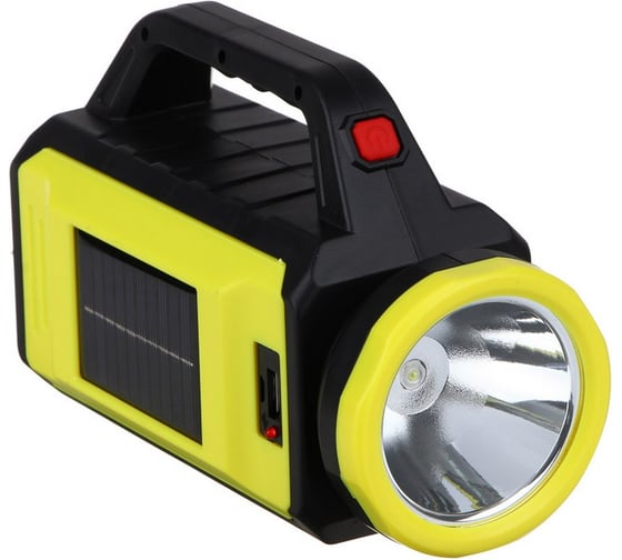 Фонарь прожектор ЕРМАК с солнечной батареей, 2 COB+LED, 5 режимов, 2000мАч 223-104