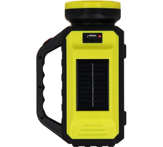 Фонарь прожектор ЕРМАК с солнечной батареей, 2 COB+LED, 5 режимов, 2000мАч 223-104