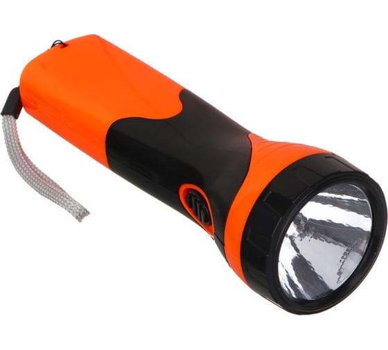 Фонарь ручной ЕРМАК аккумуляторный, с встроенным штекером 220В, 1 LED, 2 режима, 400мАч 224-051