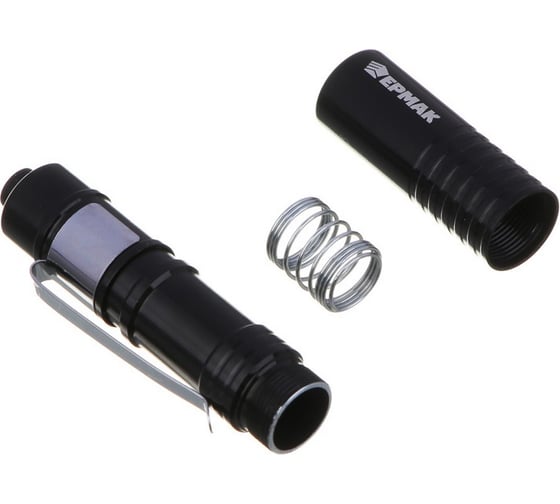 Фонарь с клипсой для крепления ЕРМАК 1 LED, 1хAAA, 9x1,4см, алюминий 224-026
