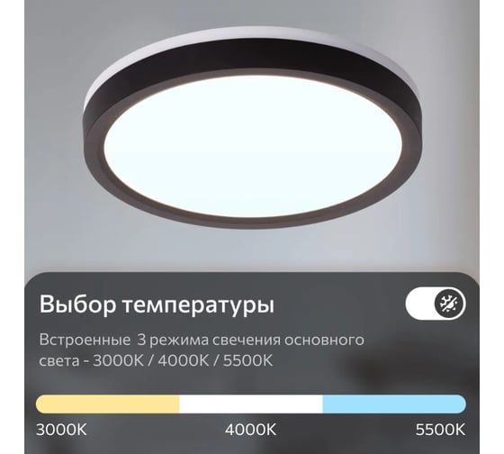 Светильник Citilux NORMA LED с подсветкой Черный CL748181