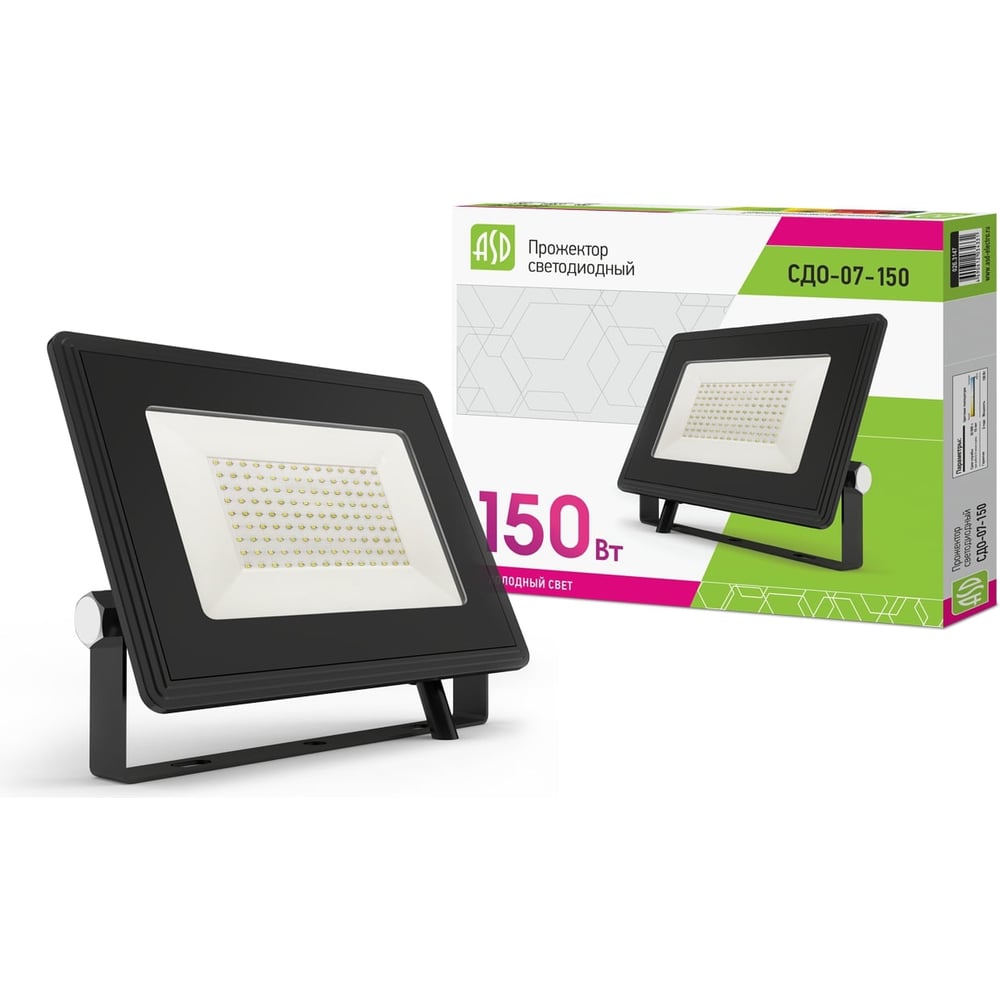Светодиодный прожектор ASD СДО-07-150 черный IP654690612034331 ...