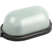 Светильник ЭРА НБП 04100001 Акватермо алюминий/стекло IP54 E27 max 100Вт 280x160 овал черный Б0063863