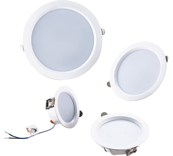 Встраиваемый светодиодный светильник FIBERLI CDEW3-TECO, 7W, 4000K, IP20, 110, Φ 90x38 (Φ75), белый 12130705