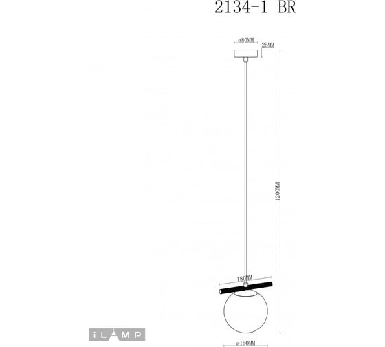 Подвесной светильник iLAMP Golden 2134-1 BR