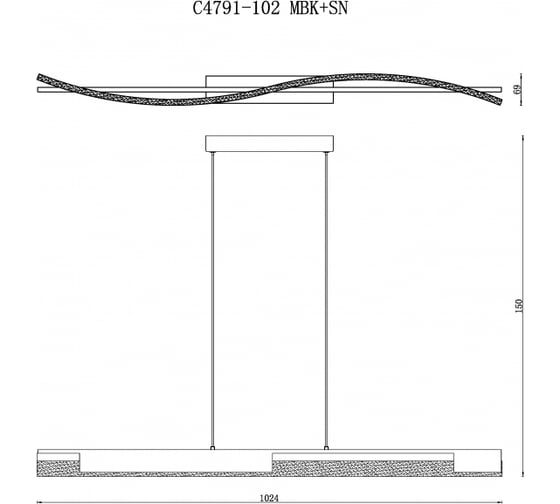 Подвесной светодиодный светильник iLEDEX Scorpio C4791-102 MBK+BN