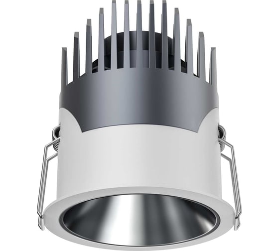 Поворотный светильник FIBERLI 1005E65, 10W, 4000K, IP65, 55, Ø73x80(Ø65)mm, белый отражатель 12130604