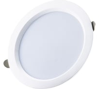 Встраиваемый светодиодный светильник FIBERLI CDEW6-TECO(W), 15W, 3000K, IP20, 110, Ø140x38 (Ø120), белый 12130703