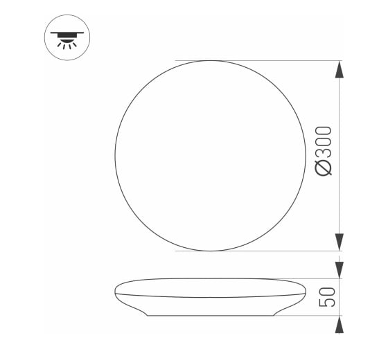 Светильник Arlight CL-FRISBEE-MOTION-R300-18W Warm3000 WH, 180 deg, 230V 030162 Аркон