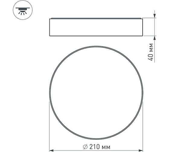 Светильник Arlight SP-RONDO-210B-20W Day White 022239 Аркон