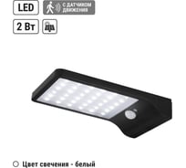 Светильник настенный TDM ELECTRIC "Феникс 4" на солн. батарее с датч. движ., 2 Вт, IP65, пластик, черн., TDM SQ0330-0182