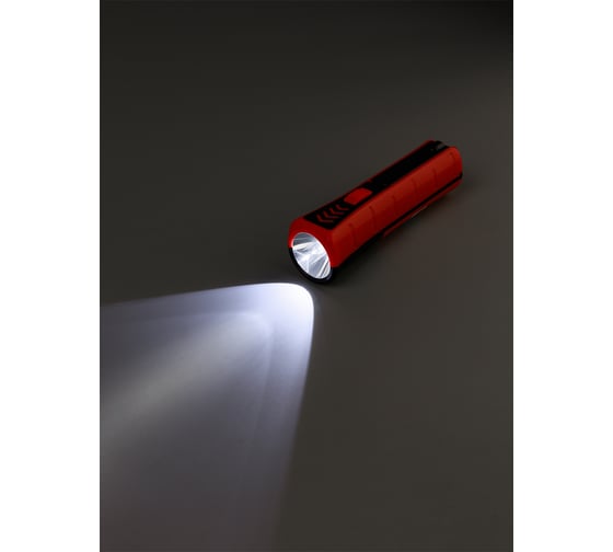Фонарь TDM ELECTRIC Радуга 6 аккум., 1 Вт SMD + 5 SMD, 28 лм, Li-Ion 2,8 А ч, 230 В, красный, Народная SQ0350-0206