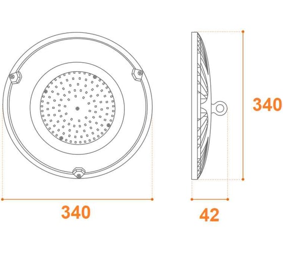 Промышленный светильник Wolta, LED 200Вт 20000лм 5700K IP65 UFO-200W/02
