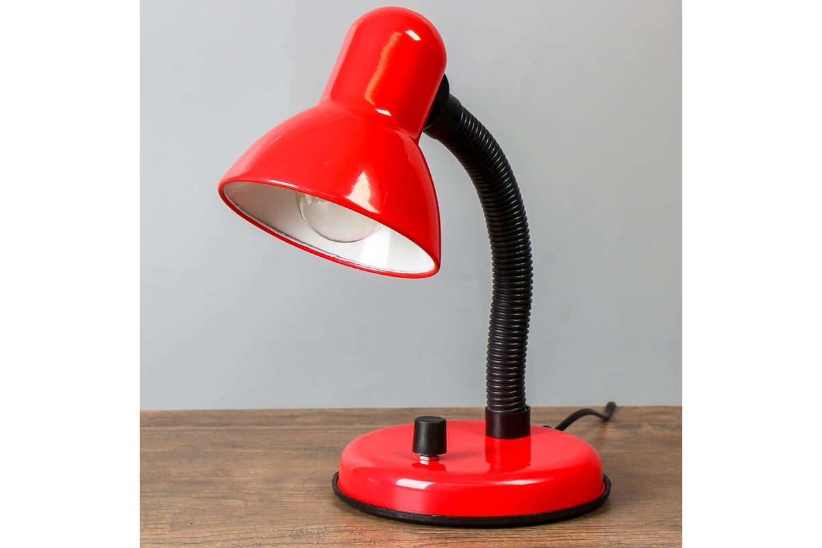 Настольная лампа RISALUX Е27, светорегулятор 220В красная 203А 739306 ...