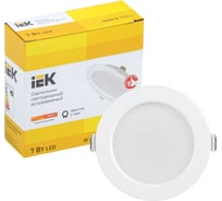 Светильник IEK ДВО 1611, LED белый, круг, 7Вт, 3000К, IP20 LDVO0-1611-07-3000-K01