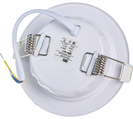 Светильник IEK ДВО 1611 LED, белый, круг, 7Вт, 4000К, IP20 LDVO0-1611-07-4000-K01