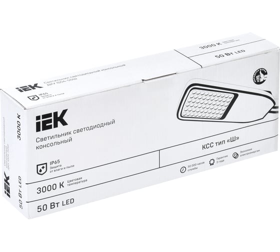 Светильник IEK ДКУ 1004-50Ш, LED, 3000К, IP65, серый LDKU1-1004-050-3000-K03