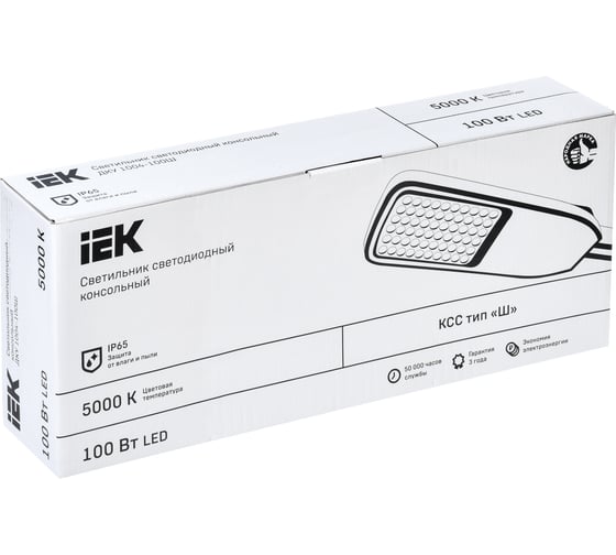 Светильник IEK ДКУ 1004-150Ш, LED, 5000К, IP65, серый LDKU1-1004-150-5000-K03
