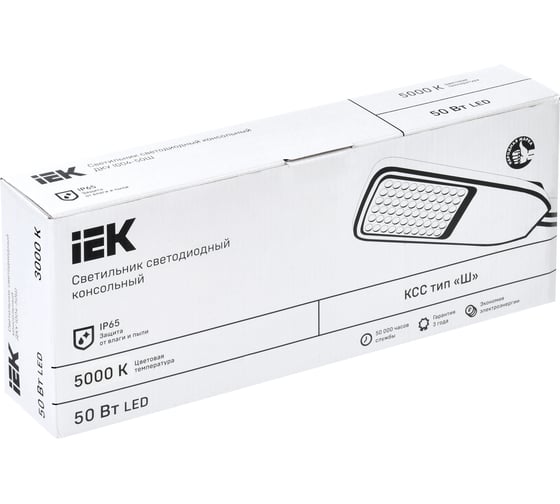 Светильник IEK ДКУ 1004-50Ш, LED, 5000К, IP65, серый LDKU1-1004-050-5000-K03