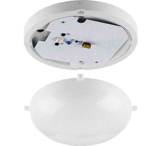 Светодиодный светильник Wolta ЖКХ 18Вт, 6500К холодный свет, IP65, круг ДПП01-18-001-6К