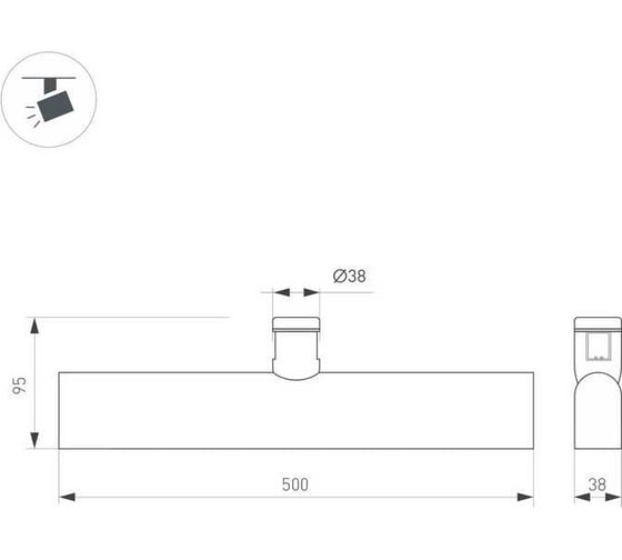 Светильник Arlight ART-APRIORI-FLAT-L500-15W Day4000 1шт 047777