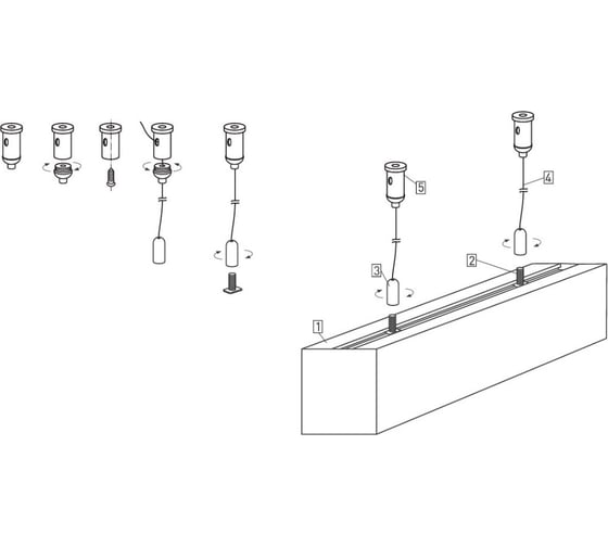 Светильник Arlight SP-LINE-HANG-4970-L960-32W Day4000 IP33 1шт 052957