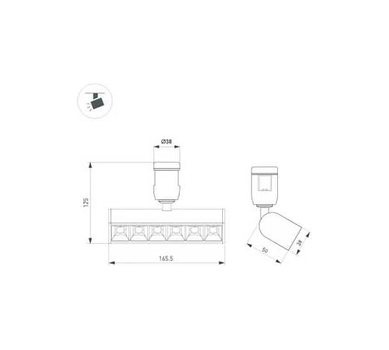 Светильник Arlight ART-APRIORI-LASER-TURN-L165-8W Day4000 1шт 044912