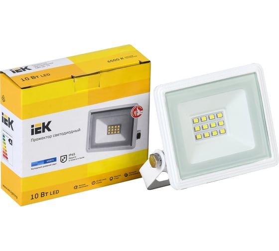 Прожектор IEK LED СДО 06-10, IP65, 6500K, белый LPDO601-10-65-K01