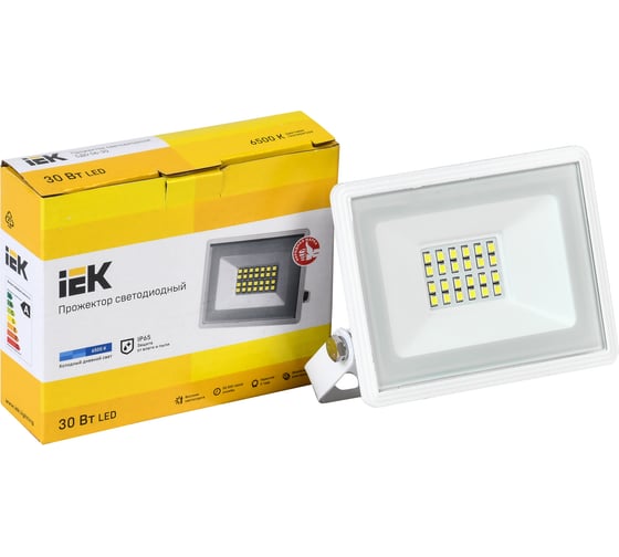 Прожектор IEK LED СДО 06-30, IP65, 6500K, белый LPDO601-30-65-K01