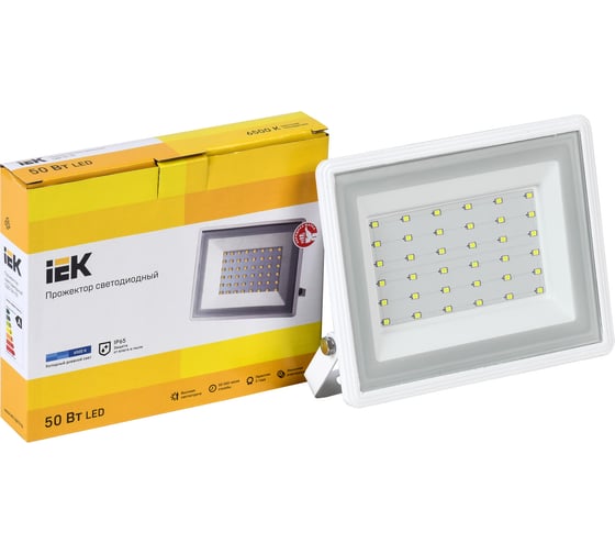Прожектор IEK LED СДО 06-50 IP65, 6500K, белый LPDO601-50-65-K01