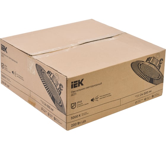 Светильник IEK ДСП 5003, LED, 200Вт, 90 градусов, 5000К, IP65, алюминий LDSP0-5003-200-090-K03