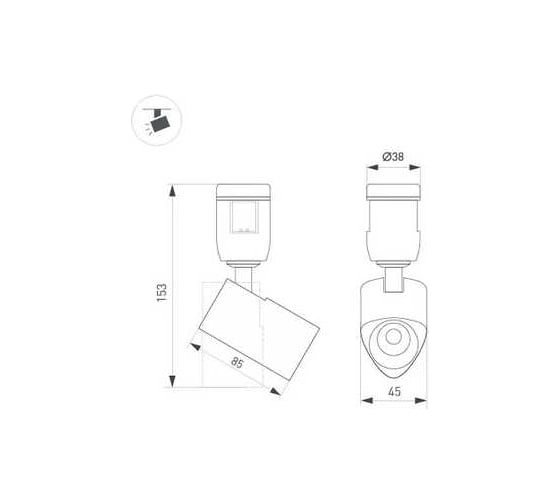 Светильник Arlight ART-APRIORI-SPOT-TURN-R45-8W Warm3000 1шт 047797