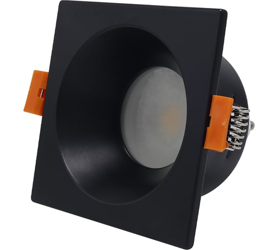 Светильник встраиваемый ST LUCE черный GU10 1*50W IP65 L85xW85xH53 220V без ламп ST256.418.01