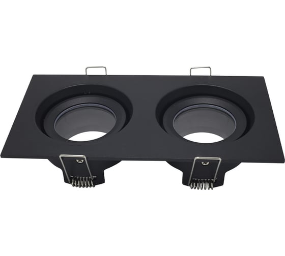 Светильник встраиваемый ST LUCE черный GU10 2*50W IP65 L180xW90xH40 220V без ламп ST255.428.02