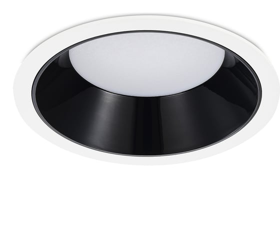 Светильник встраиваемый ST LUCE черный LED 1*18W 4000K 1 620Lm Ra80 120 IP20 D160xH60 100-240V ST755.448.18