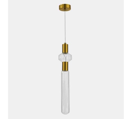 Светильник подвесной ST LUCE Латунь/Золотой, Прозрачный LED 2*3W 3000K SL6117.203.02
