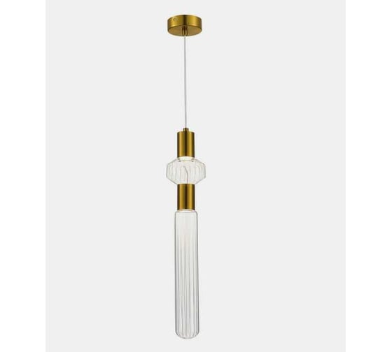 Светильник подвесной ST LUCE Латунь/Золотой, Прозрачный LED 2*3W 3000K SL6117.203.02