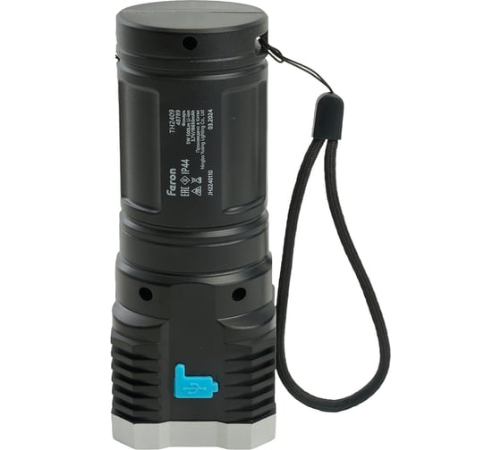 Фонарь ручной FERON TH2409 с аккумулятором USB ZOOM, 48789